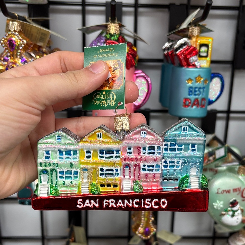 Old world Christmas San Francisco painted ladies ornament